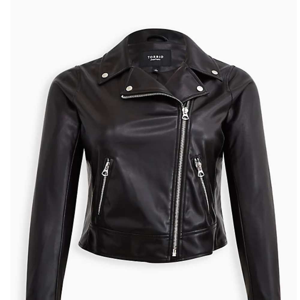 Torrid FAUX LEATHER MOTO JACKET.